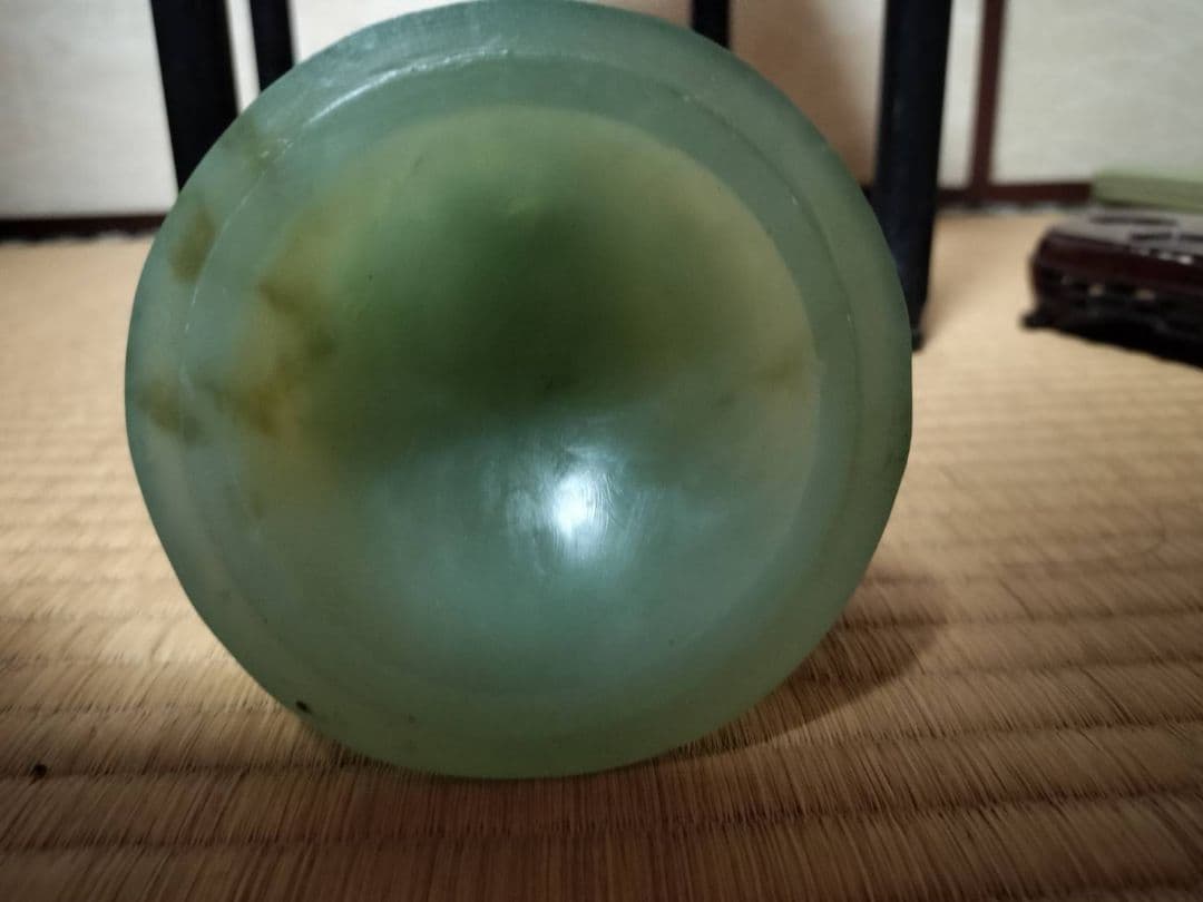 中国玉石龍紋香炉 21cmx21cm三足花台付