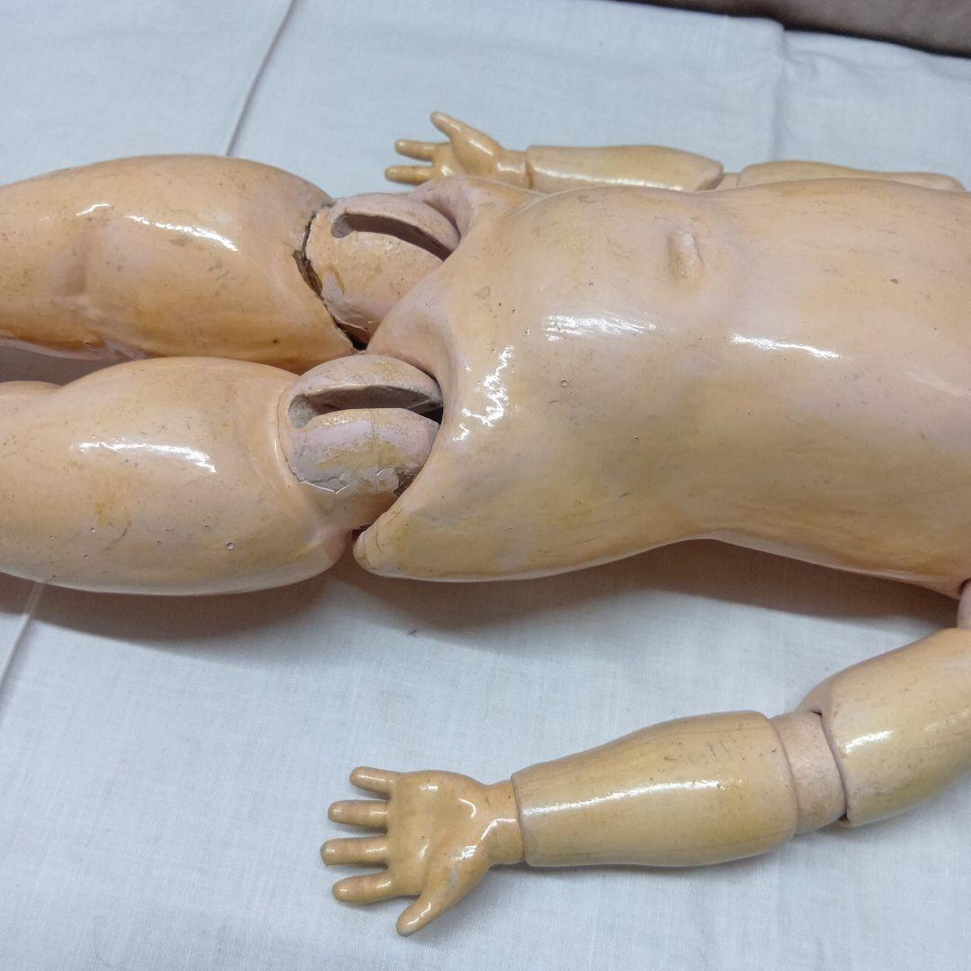 ♥色白で可愛いお顔のアンティークビスクドールハンドベルグDEP （難有り）