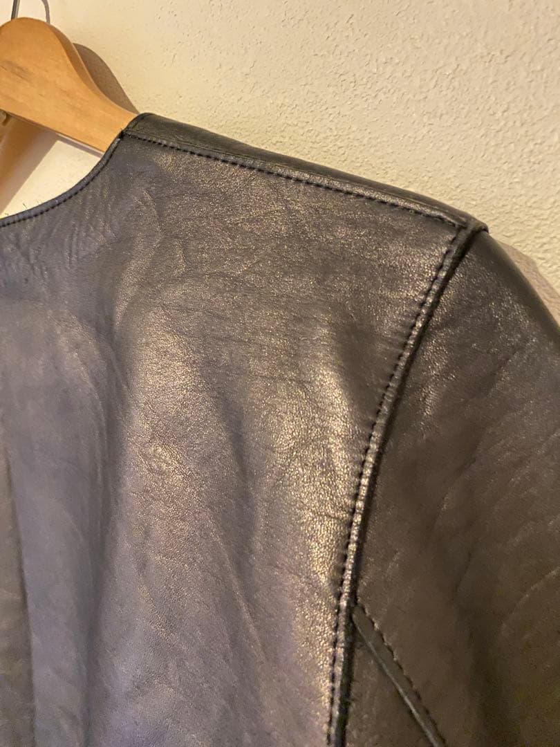 rip van winkle レザー プルオーバー ライダース ジャケット