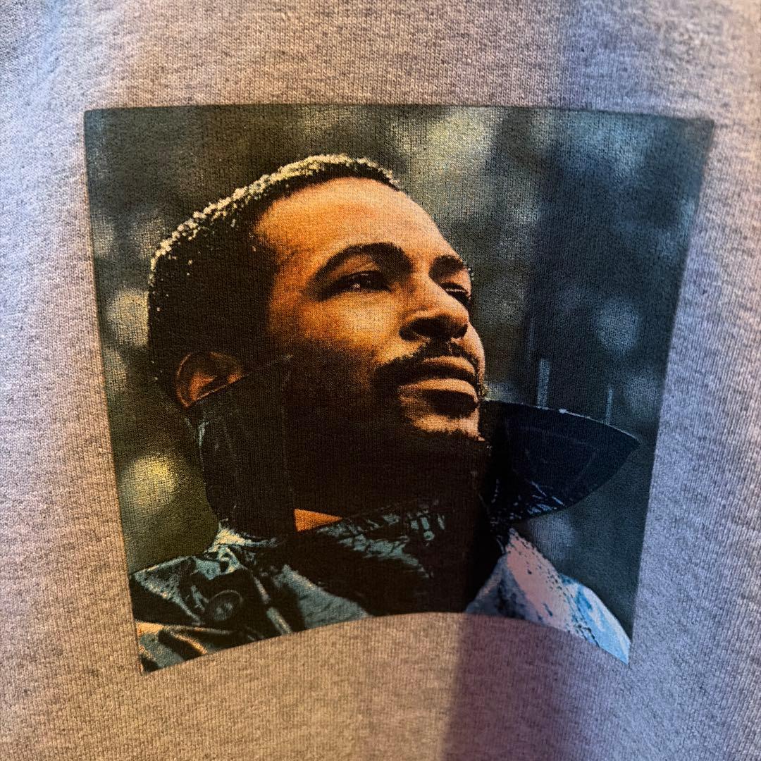 SUPREME マービン・ゲイ プリント パーカー グレー