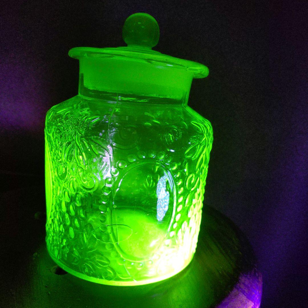 アンティーク 飴屋瓶 あめや瓶 ウランガラス和ガラス 菓子瓶 古道具