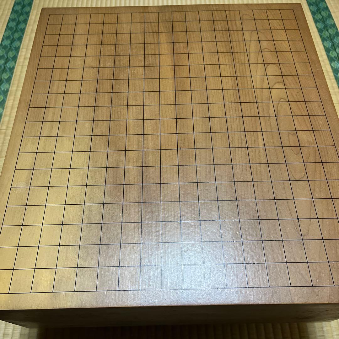 高級囲碁盤 碁石セット 脚付き ヘソ有り　蛤碁石