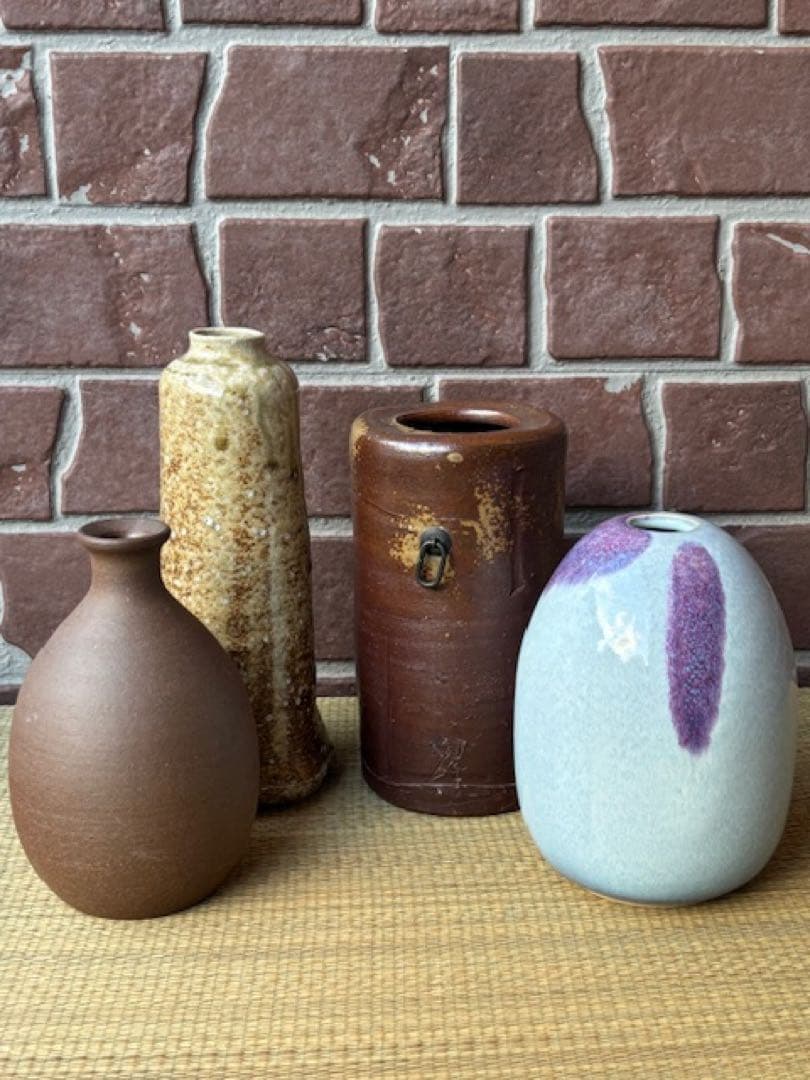 茶道具銅水注銅薬缶水指花籠織部焼黒楽茶碗備前焼