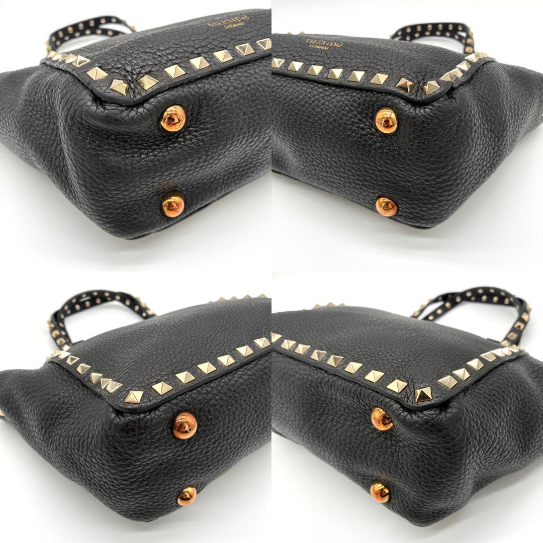 専用 極美品✨ ヴァレンティノ ロックスタッズ グレインカーフスキン バッグ ミ