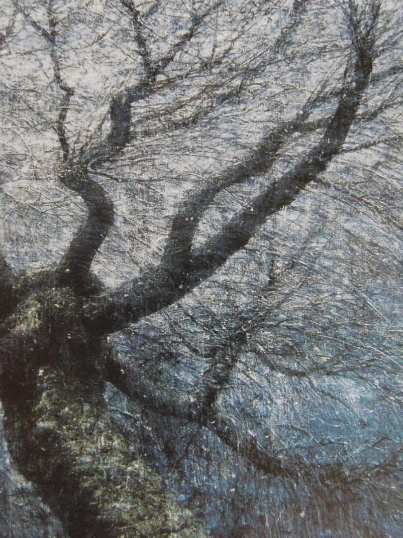 堀研、【風花】、希少な額装用画集より、新品額装付、状態良好