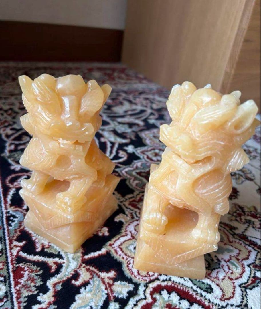 ⭐️明治時代 貼花 鬼面 鷹 翔雀文様 筒形壺 瓶 一点物 置物飾り 骨董品