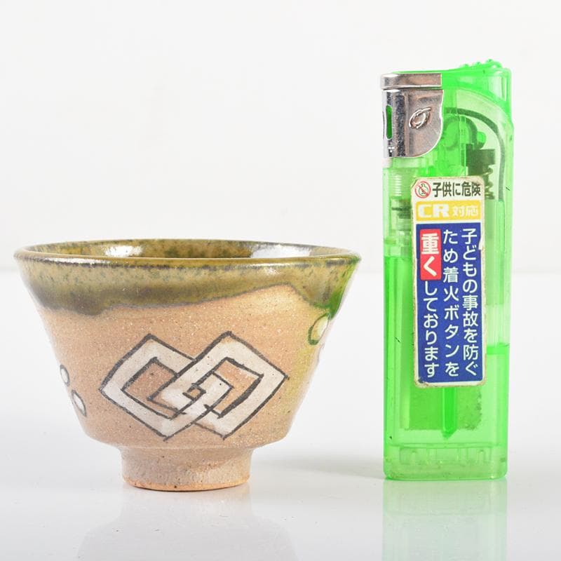 煎茶道具 京焼 清水焼 瑞光窯 織部煎茶碗 六客 共箱 M R6248
