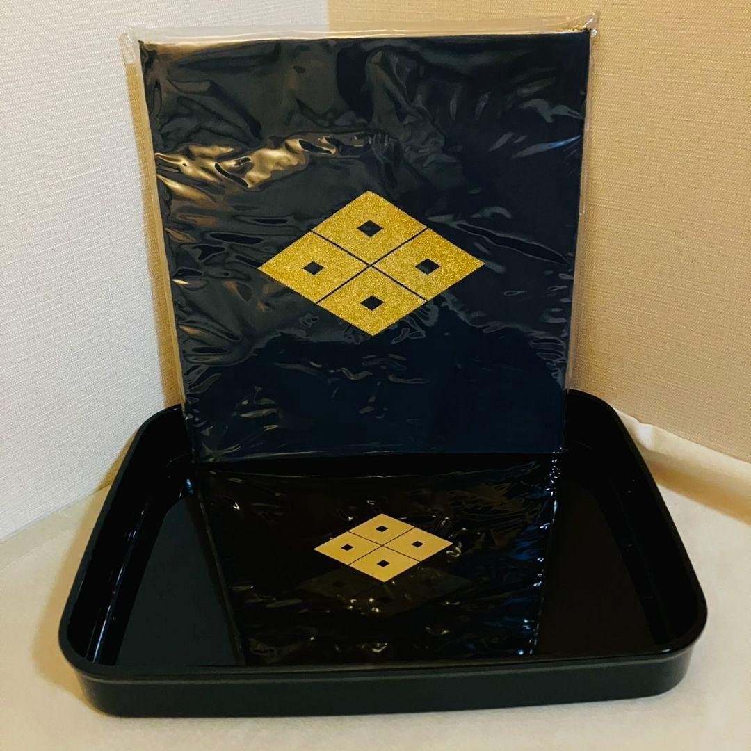 越前塗 広蓋 家紋 袱紗とトレーのセット