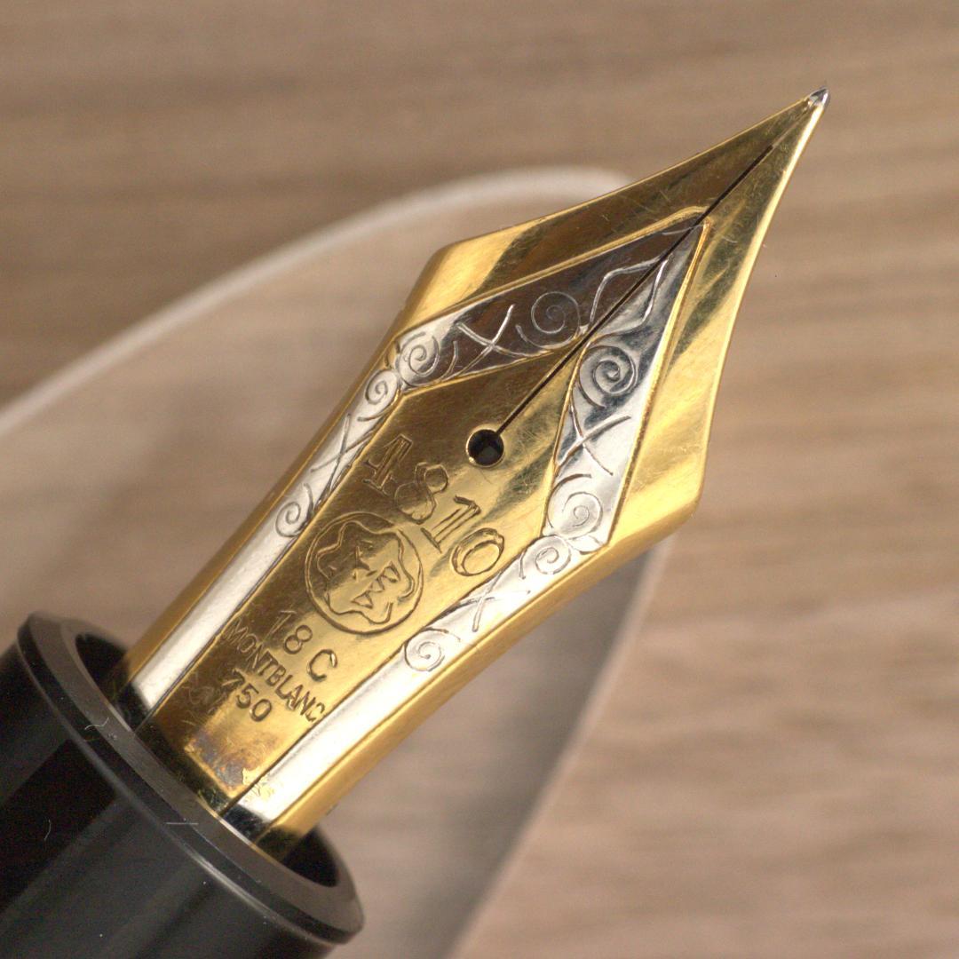 MONTBLANC 149 万年筆 18金EF3帯段なしエボナイト芯インク箱付き