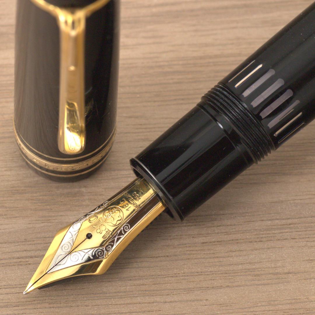 MONTBLANC 149 万年筆 18金EF3帯段なしエボナイト芯インク箱付き