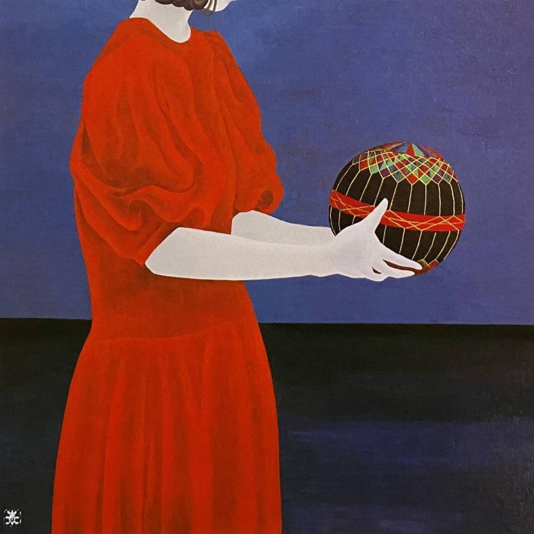 三谷青子、【夜】、希少な額装用画集より、新品額装付、状態良好