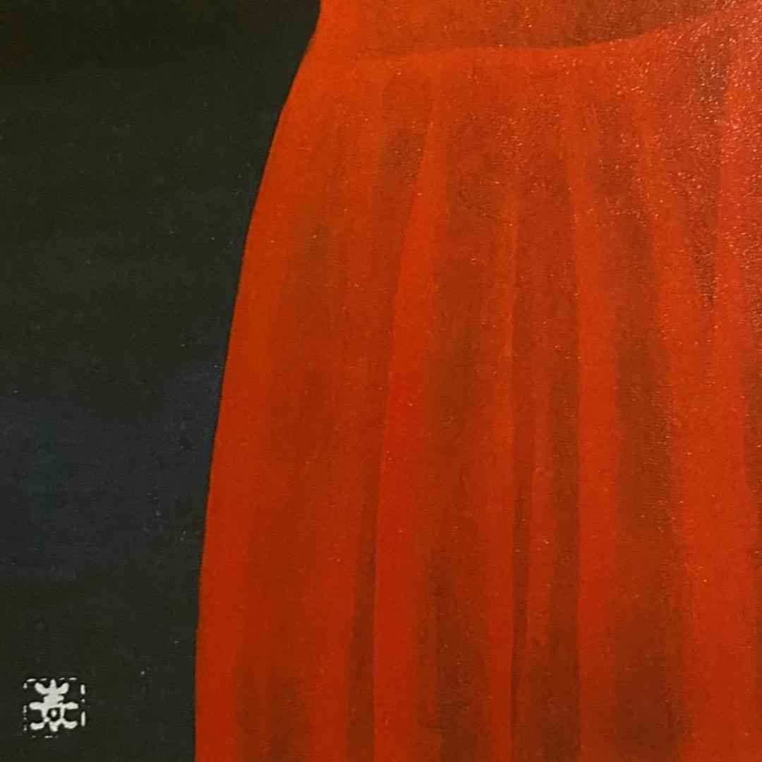 三谷青子、【夜】、希少な額装用画集より、新品額装付、状態良好