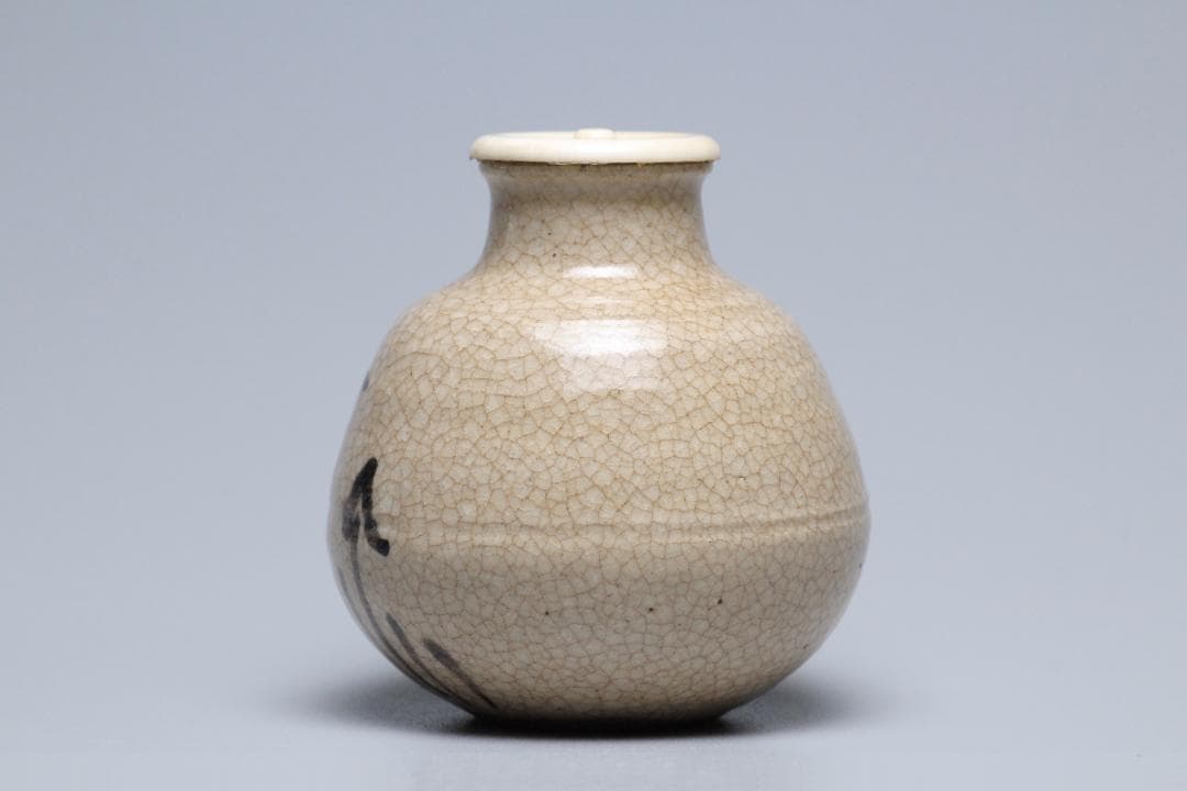 山口錠鉄　黄瀬戸　茶入　共箱　茶入れ　古美術品　骨董品　【正一古美術】