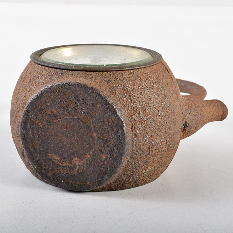 南部鉄器 山京銘 鉄瓶形小型置時計 ジャンク品 M R5815