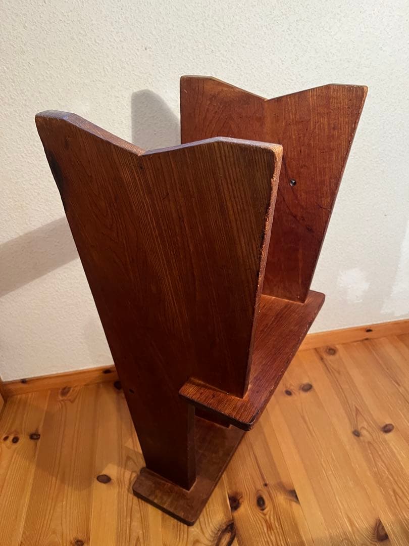 アンティーク 昭和レトロ ヴィンテージ 木製 踏み台 ステップ ラダー