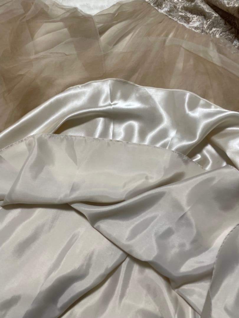 AIMER エメ オーナメント刺繍レースドレス ピンクベージュMサイズ