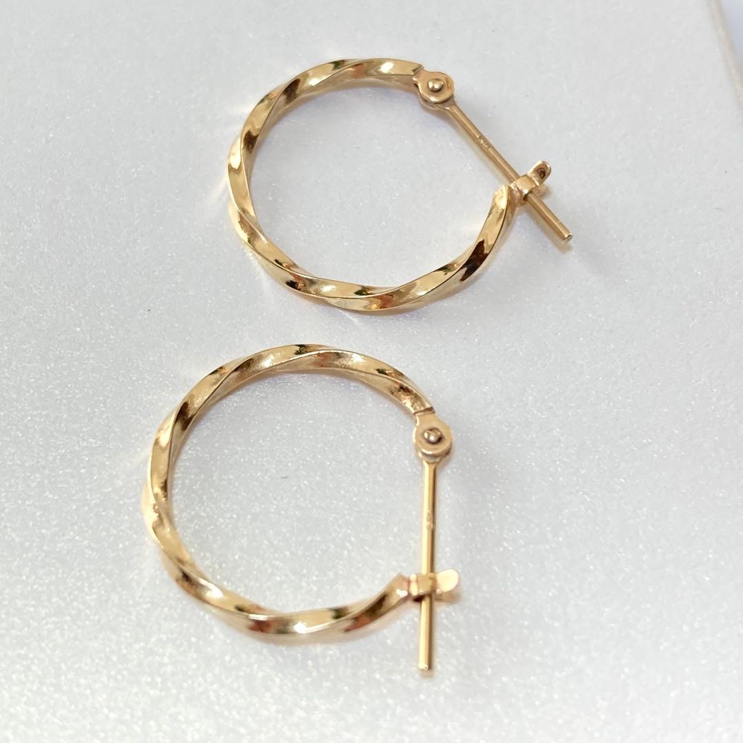 未使用・箱付】L&Co. K10 フープピアス｜ひねり ゴールド - メルカリ