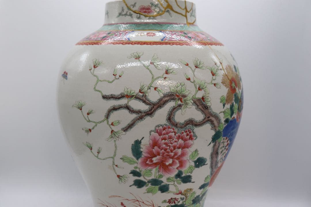 中国 粉彩雉鳥牡丹紋大瓶 高さ35cm 送料込み251107 - メルカリ