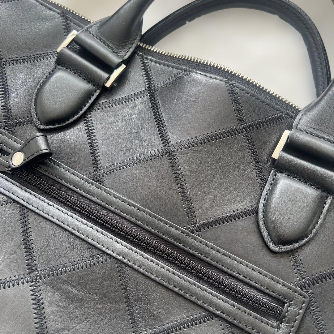 専用　TRION トライオン トートバッグ ボストントート（シボ革） パネル　ブ