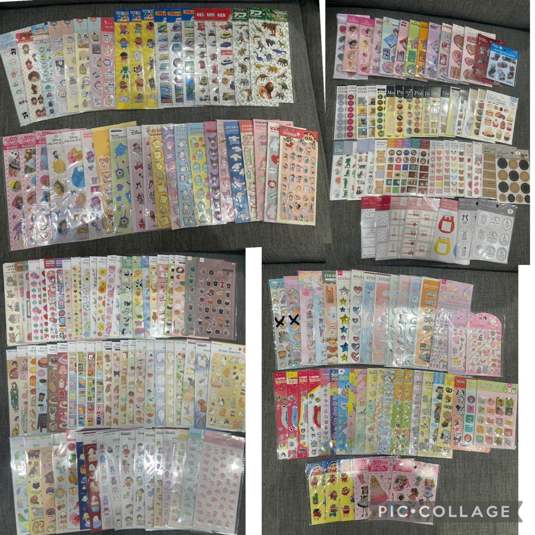 シール集め引退　527枚　100均中心　キャラクターシール　多種類　まとめ売り