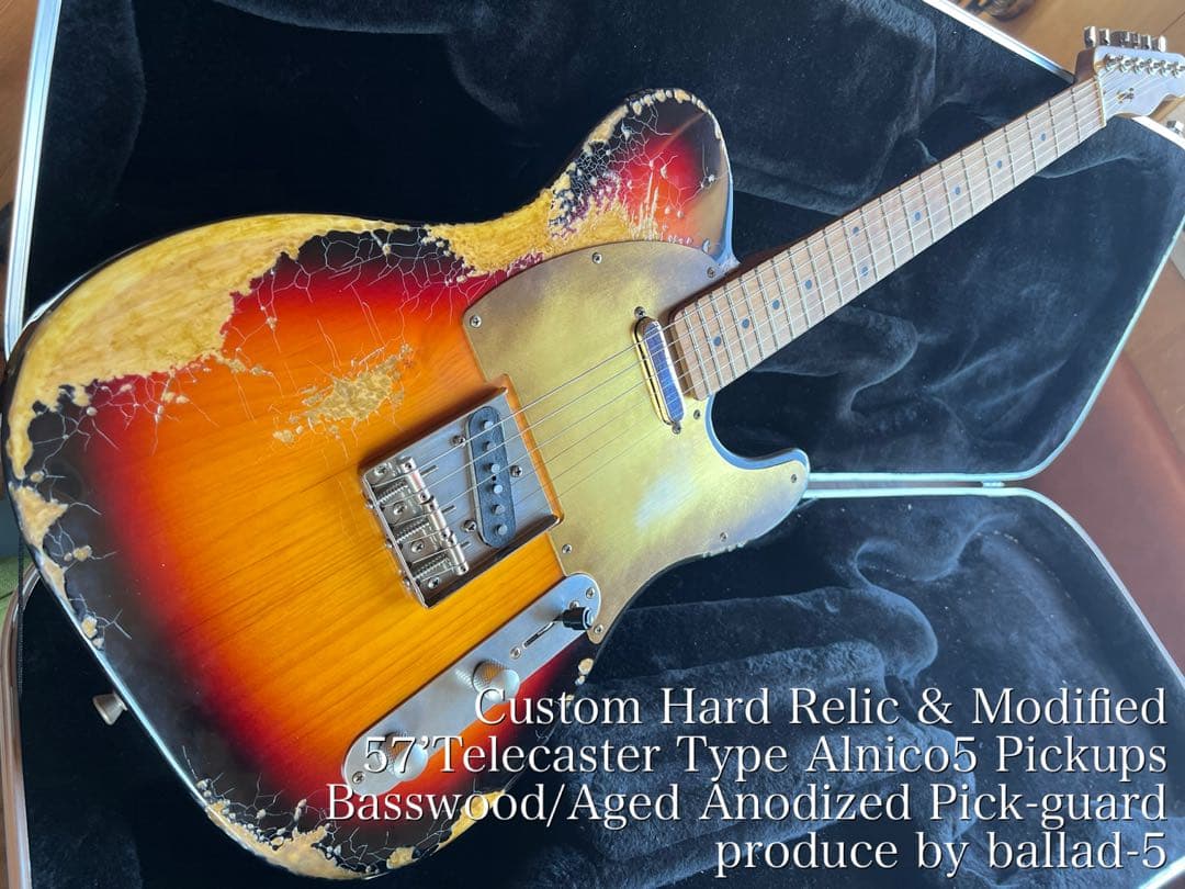 ハードレリック'57テレキャスタータイプ アルニコPU クラシックサン