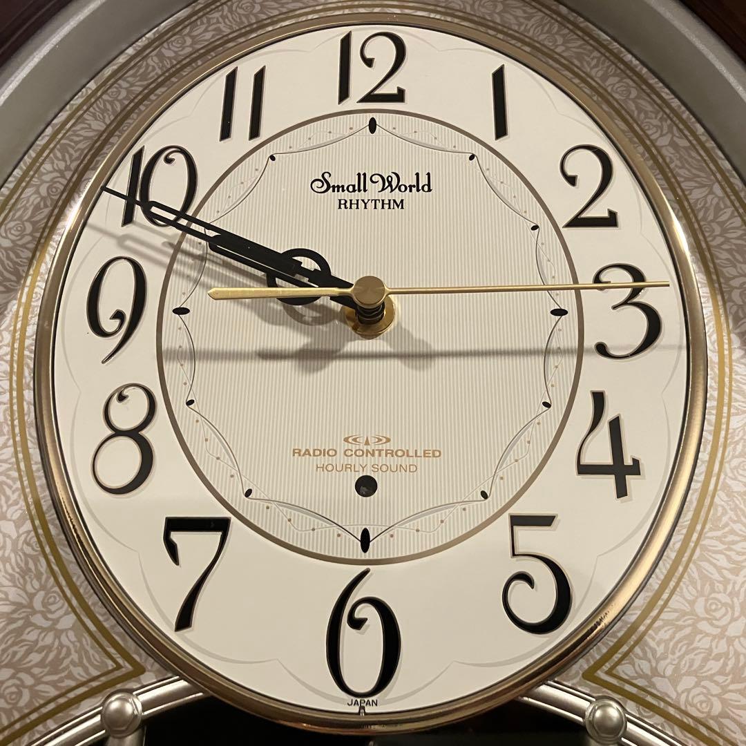 RHYTHM Small Worldからくり時計 電波時計 掛け時計 メロディ