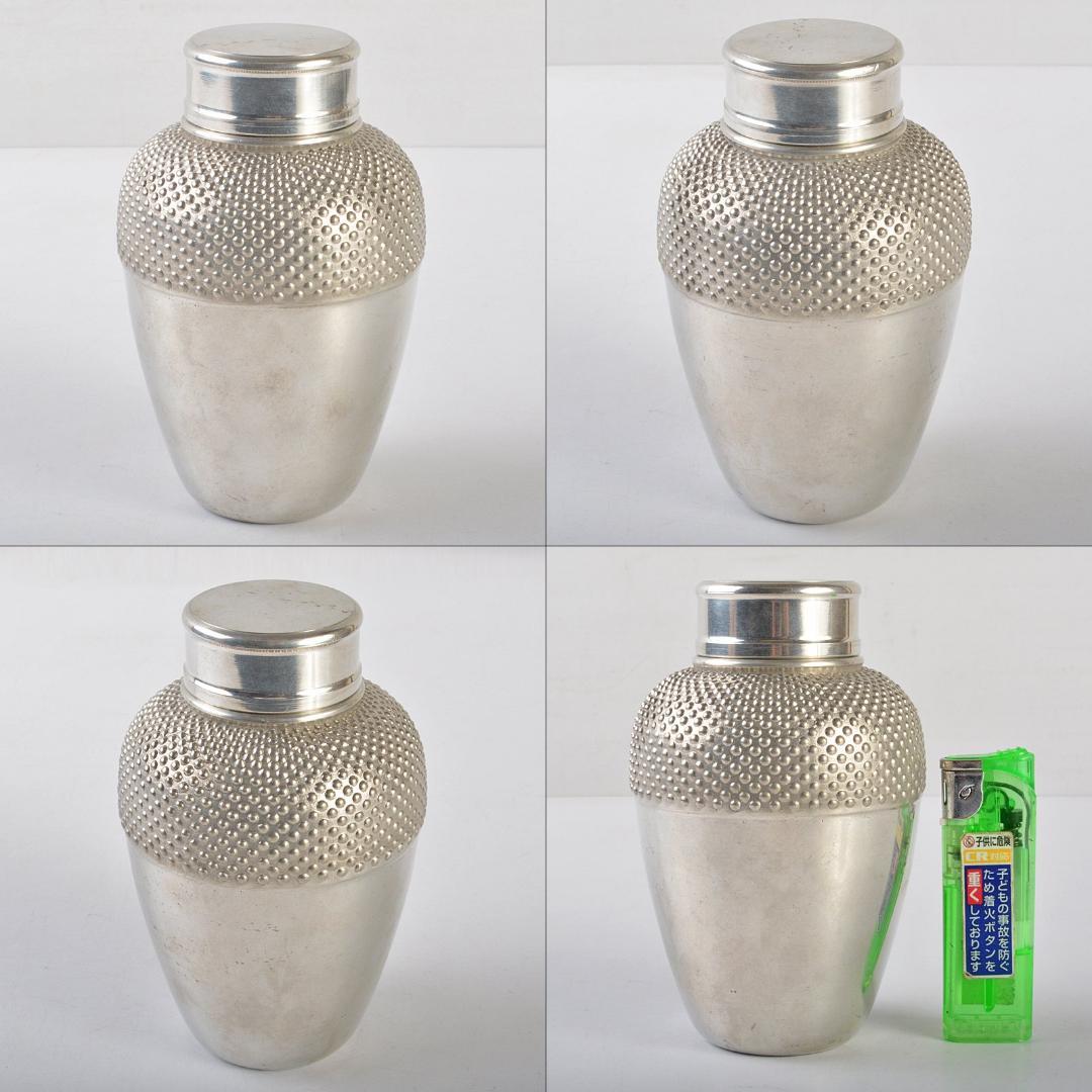 煎茶道具 景翠造 本錫 茶壷 棗霰 約433g 共箱 M