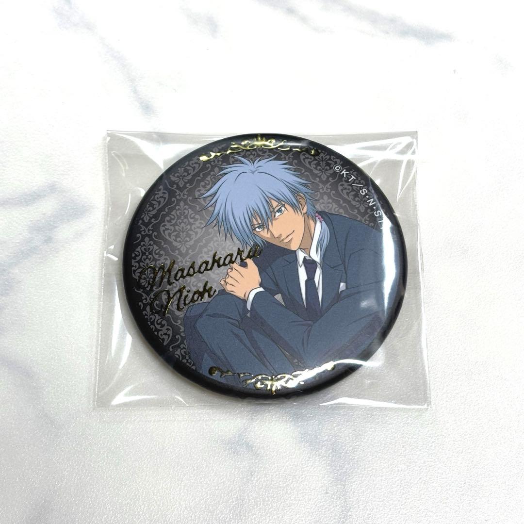 新テニスの王子様 テニプリ 箔押し風マット缶バッジ 代表スーツ 仁王