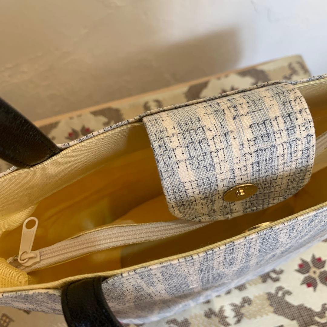 草履　バッグセット　結城紬