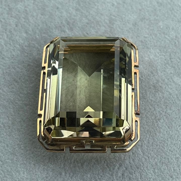 Happy S様専用 14Kグリーンクォーツ 帯留め兼ブローチ Happy S 14K