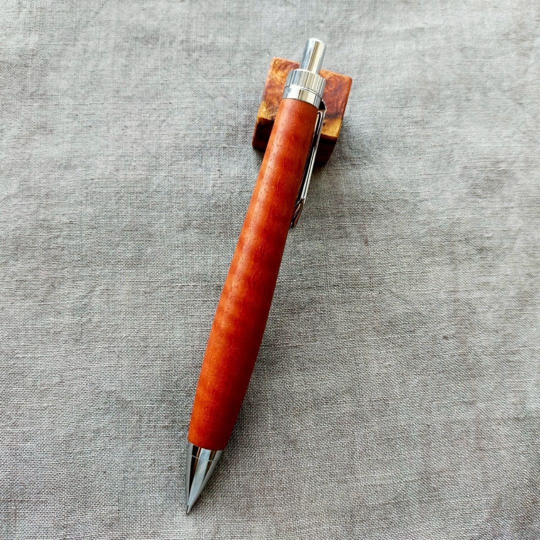 アマゾンジャラ　ハンドメイド　木軸シャープペン　0.5mm　天然木　シルバー