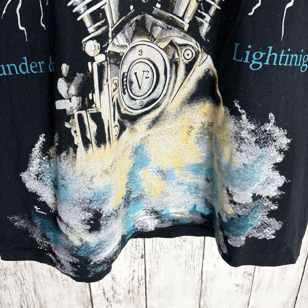 ハーレーダビッドソン tシャツ ライトニングサンダー 両面プリント L□