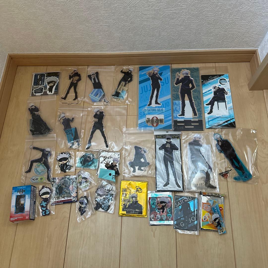 呪術廻戦 五条悟 グッズ まとめ 呪術廻戦』五条悟グッズまとめ売り（アクリルスタンド、ステッカー、缶
