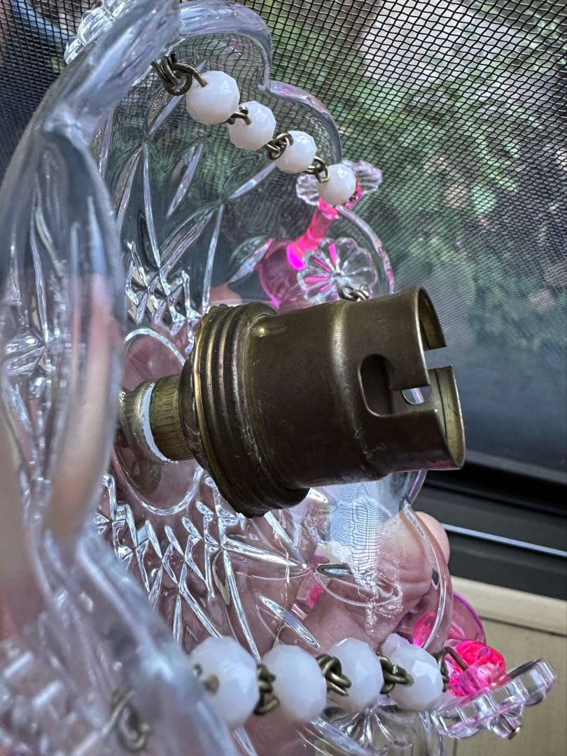 フランス アンティーク 濃く美麗なピンク・ムラーノガラスのミニ