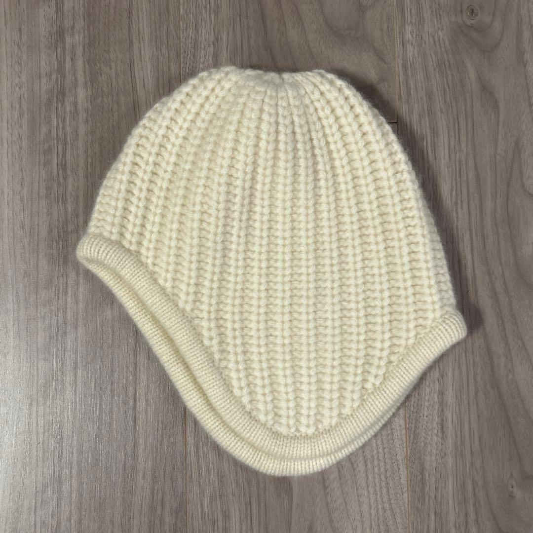 yo biotop ニット帽 ホワイト カシミヤ