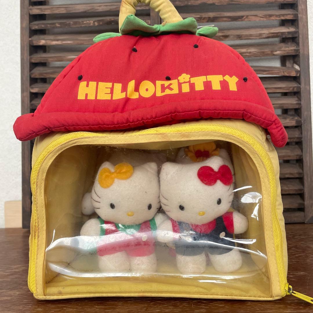 1997年　ハローキティ　いちごハウス　ぬいぐるみ　マスコット　レトロ　当時物