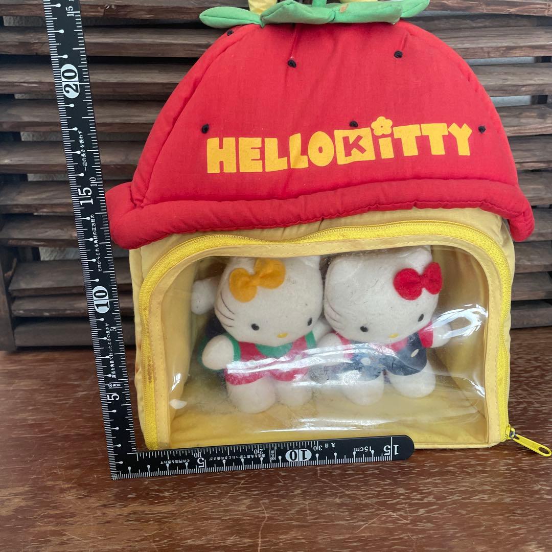 1997年　ハローキティ　いちごハウス　ぬいぐるみ　マスコット　レトロ　当時物
