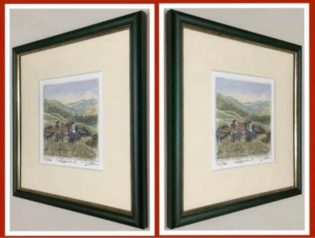 絵画・額縁・版画・織田 義郎・新品未使用・エッチング・ヴェルチーナ