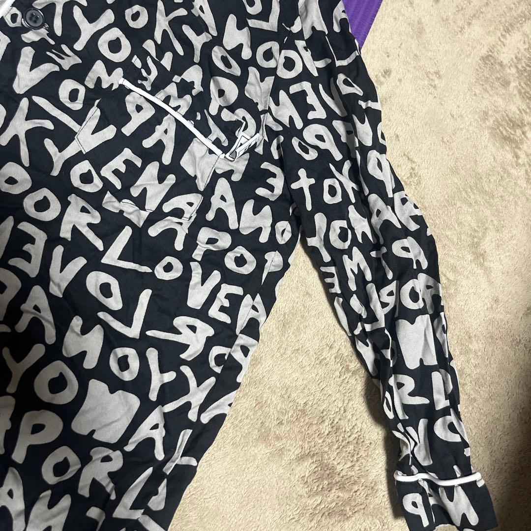 naptime 総柄パジャマ上下セット Sサイズ黒 上下セット】Naptime NAP