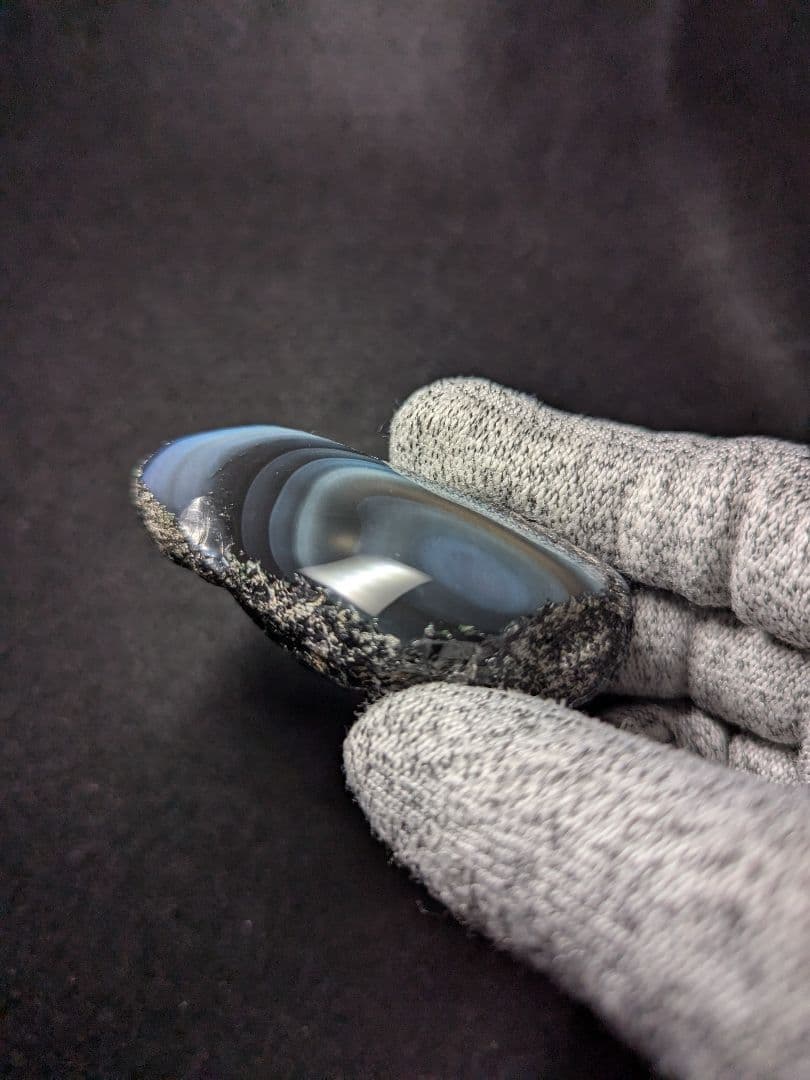 研磨品】十勝石玲瓏 北海道産レインボーオブシディアン 十勝石 玲瓏石