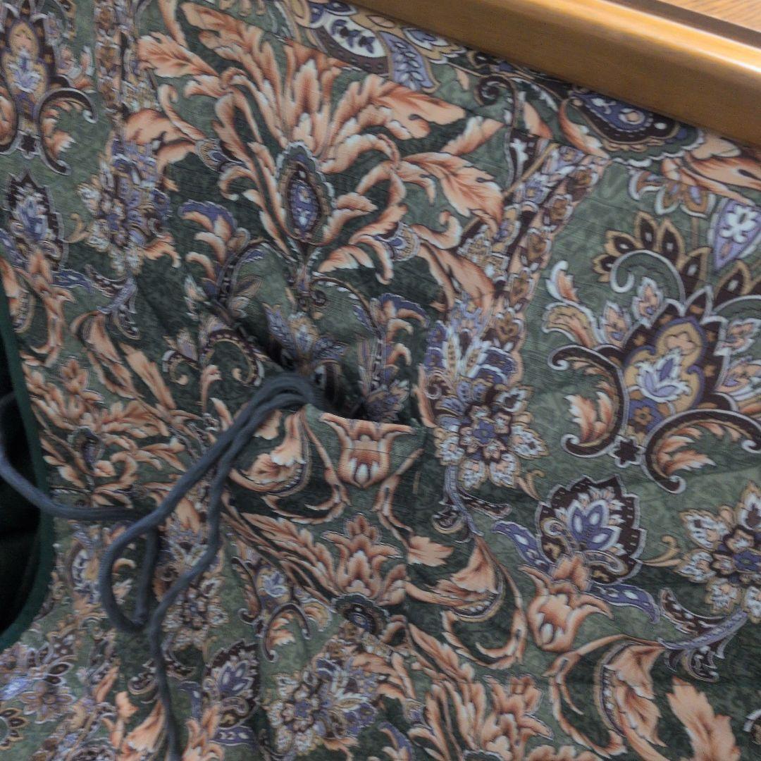 値下げ木製ダイニングテーブル こたつテーブル キルティングカバー付　4人