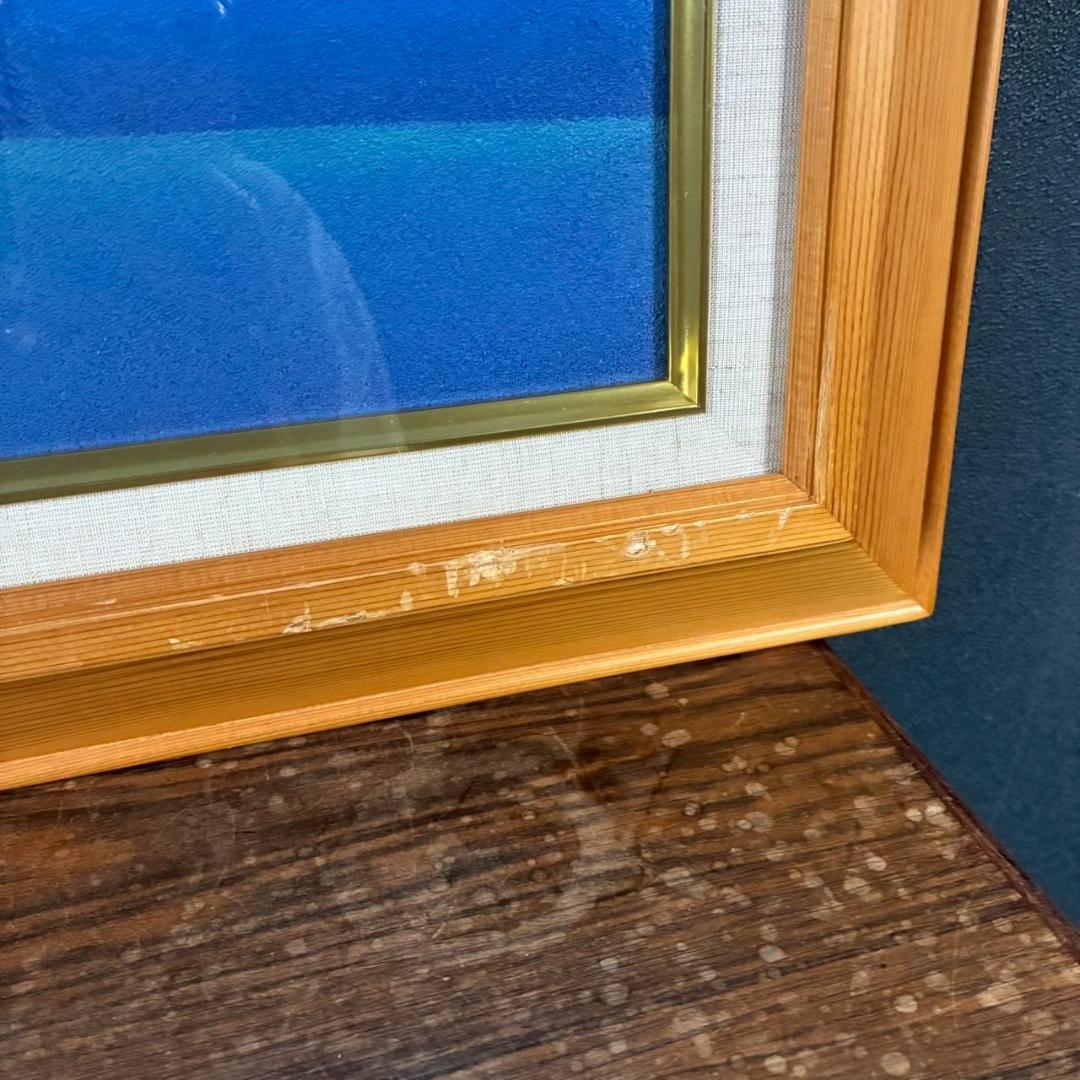 松浦敬文「水辺の城」キャンバスに油彩 共シール 直筆サイン入り 飛翔