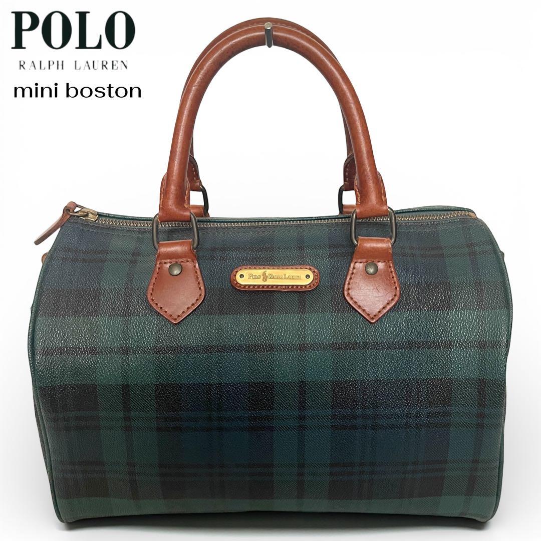 POLO RALPH LAUREN ミニボストン ブラックウォッチ PVC
