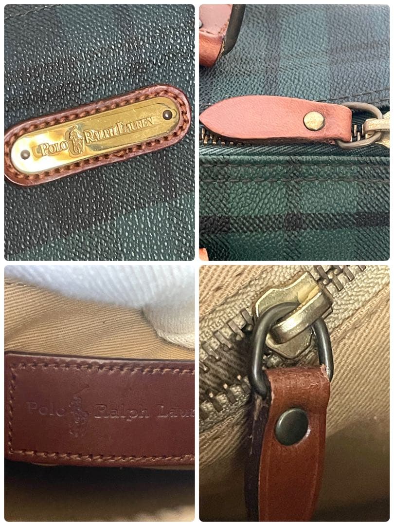 POLO RALPH LAUREN ミニボストン ブラックウォッチ PVC