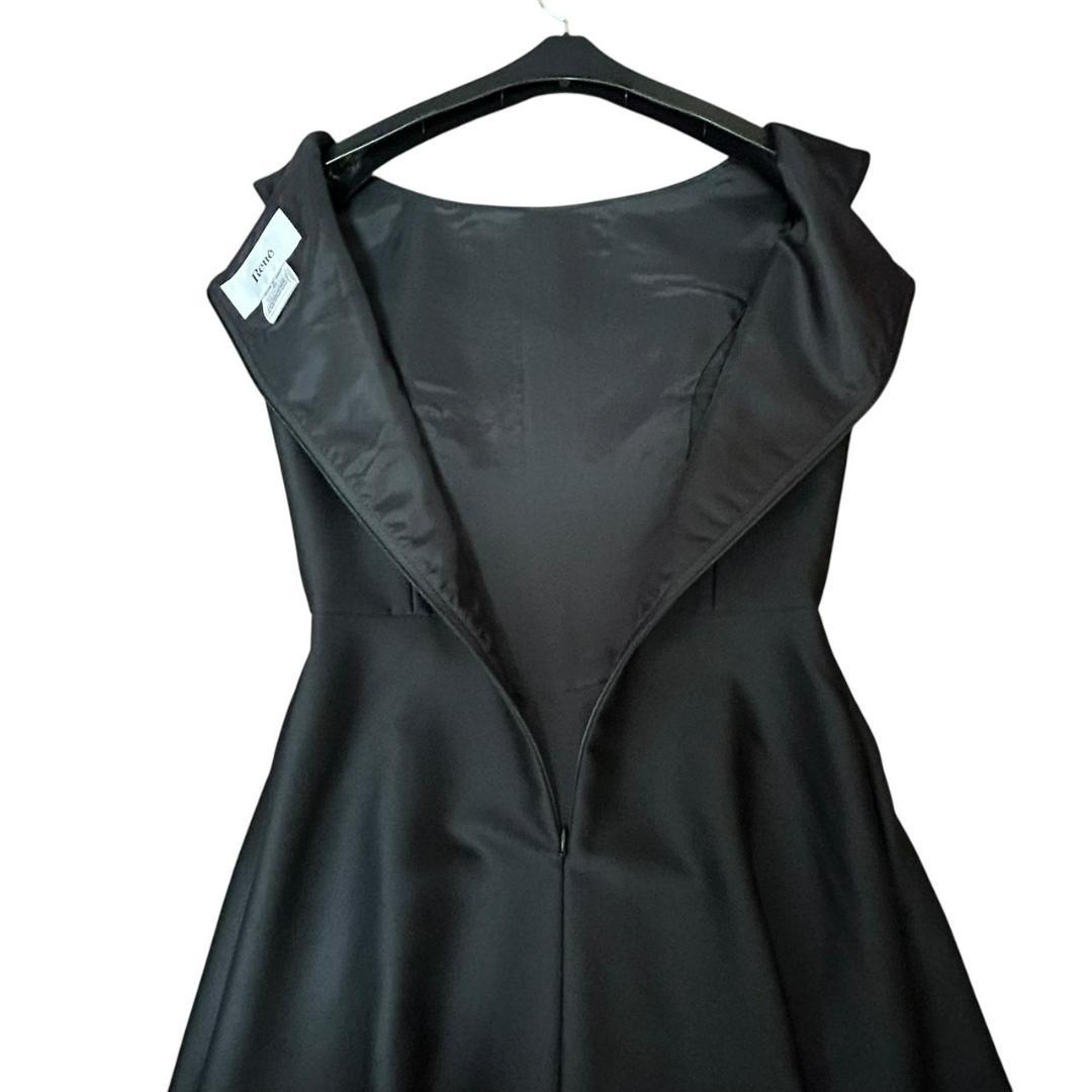 Rene ルネ ロングワンピース Aライン シルク混 ドレス ブラック 36