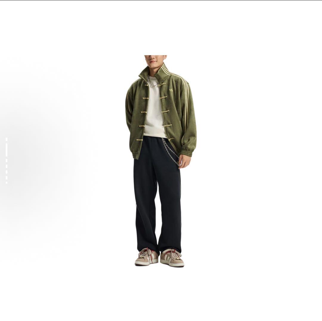 海外限定S Adidas チャイナトラックジャケット グリーン　KT3847