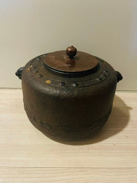 人間国宝 (高橋敬典 作)？ 萬代屋釜 茶道具 茶釜