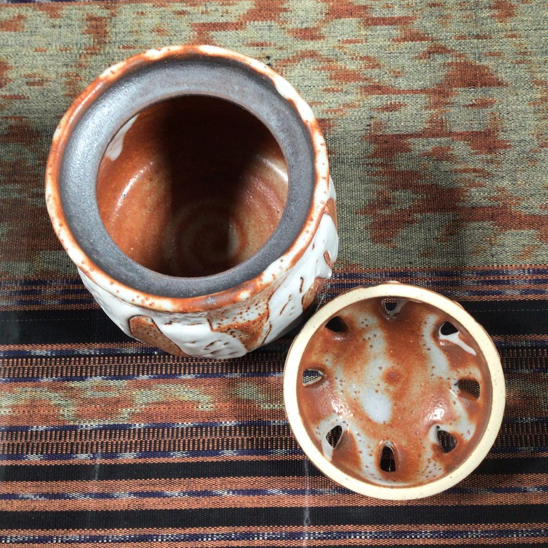 冬うー特価』 志野焼 戸松万典 香炉 鼠志野 - メルカリ