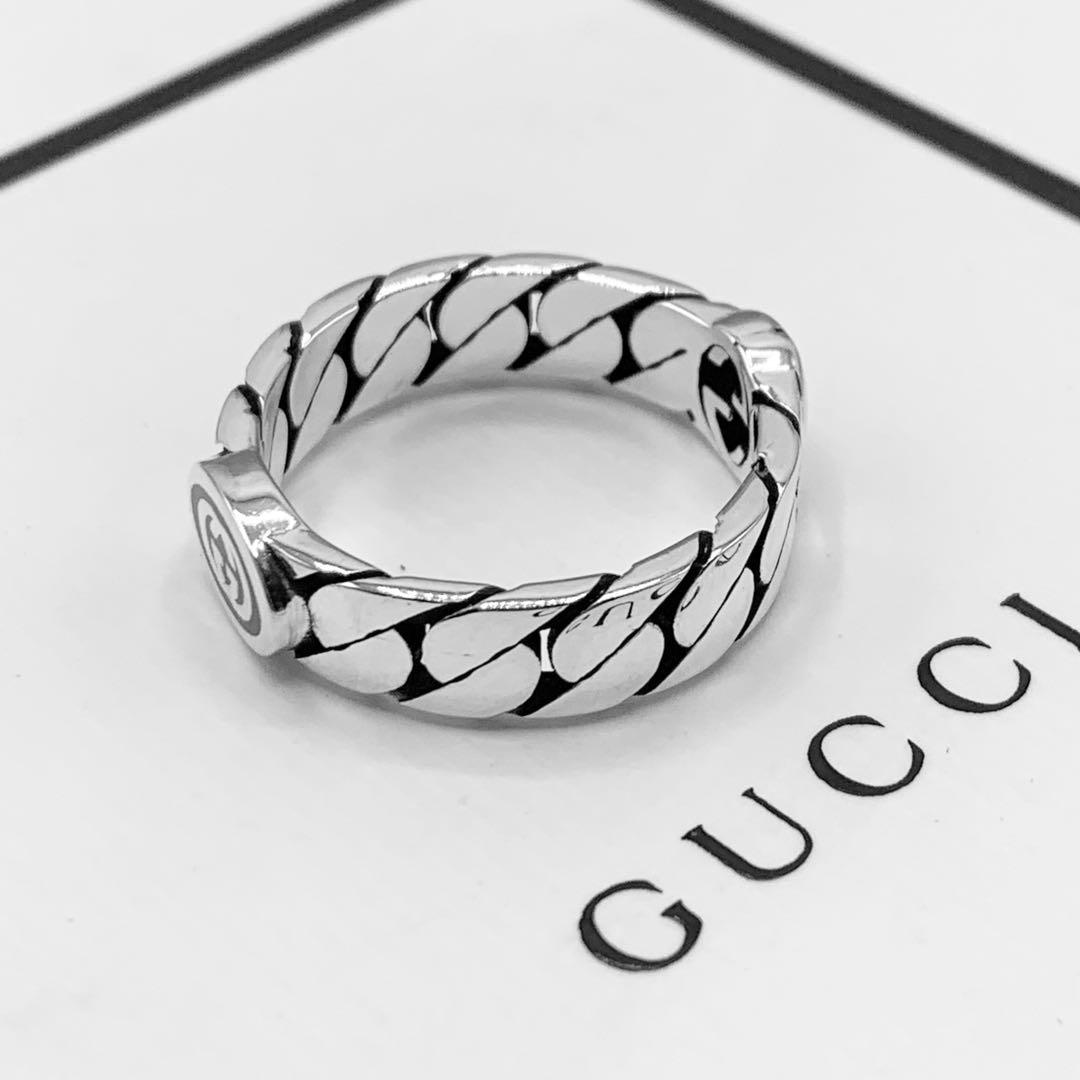 【美品/現行/希少サイズ】GUCCI リング　インターロッキング 喜平　24号