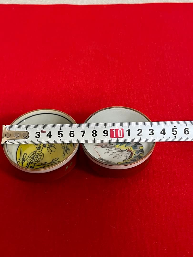 芸術院会員 武腰敏昭 酒盃 一対 海老と梅 共箱 共布 管理K328